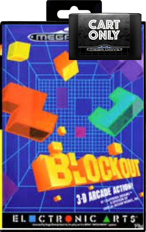 Blockout - Cart Only - Sega Mega Drive Games